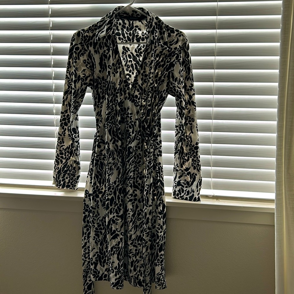Printed wrap dress